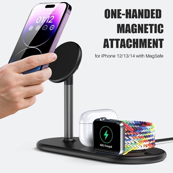 New 3-in-1 Wireless Charging Station for Apple Devices - Picture 4 of 5